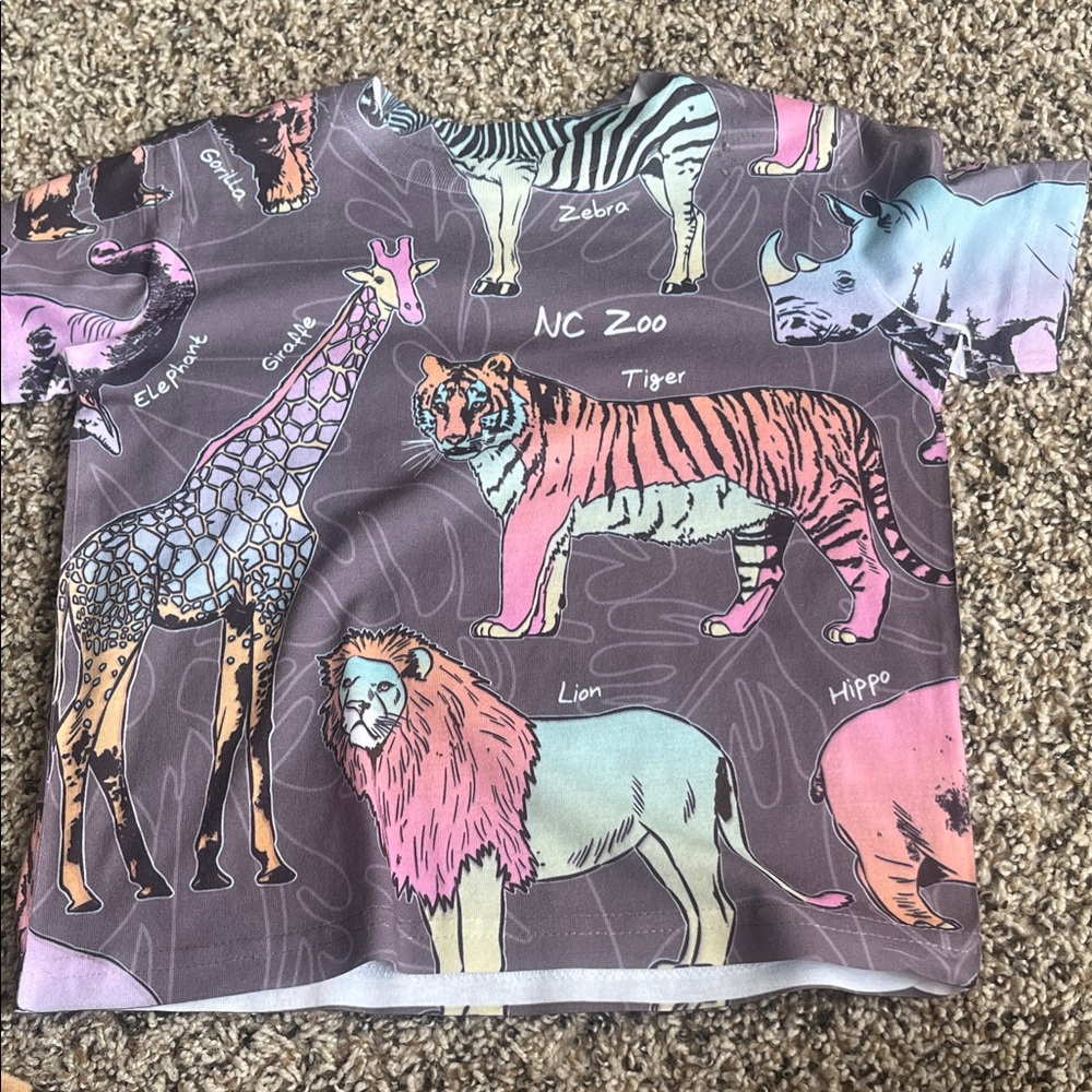 Kids Zoo Animal Print Shirt - Multicolor